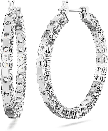Miniatura 4 de SWAROVSKI Matrix Crystal Earrings Collection, Blue, Clear, and Pink Crystals on Multiple Finishes