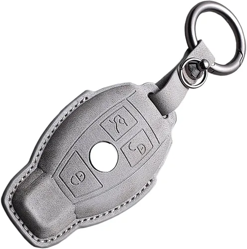 Miniatura 25 de para Mercedes-Benz Funda para llavero, Funda para llavero Mercedes C E M S CLS CLK GLK GLC G AMG Accesorios para llavero de cuero Funda protectora
