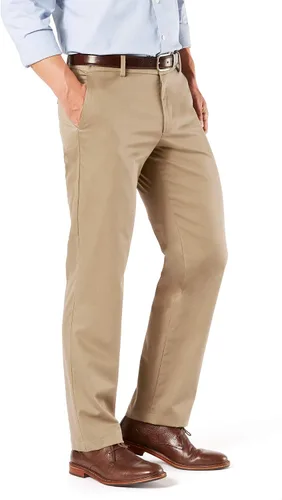 Miniatura 4 de Dockers Signature Lux Pantalones elásticos de algodón para hombre, ajuste recto, caqui.