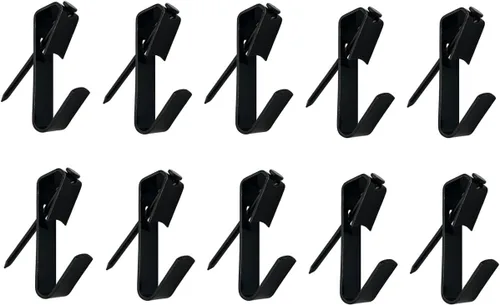 Miniatura 5 de 100 ganchos (50 stes) para fotos de 50 libras con kits de clavos, ganchos negros para marcos de fotos, llaves colgantes