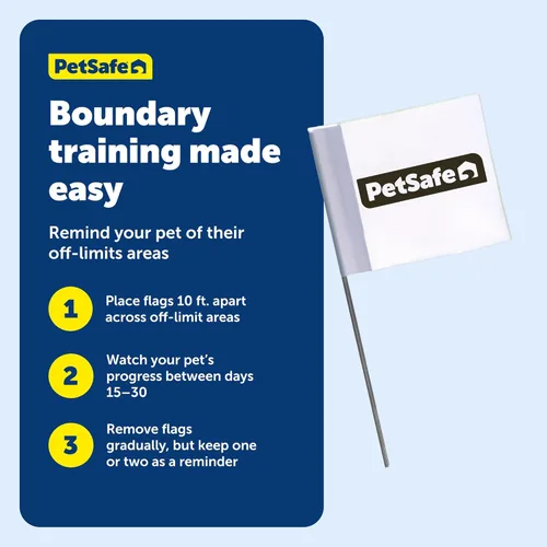 Miniatura 5 de PetSafe Banderas de límite (paquete de 50), para uso con cercas de tierra para perros y gatos de PetSafe y cercas inalámbricas – De la empresa