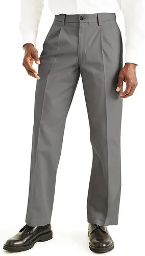 Dockers Signature - Pantalones de algodón con ajuste clásico y plisados para hombre (tallas regulares y grandes y altas)