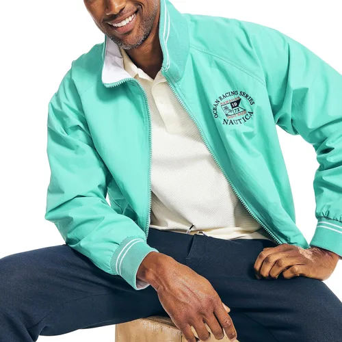 Miniatura 161 de Nautica playera polo clásica de mangas cortas, color sólido, para hombre