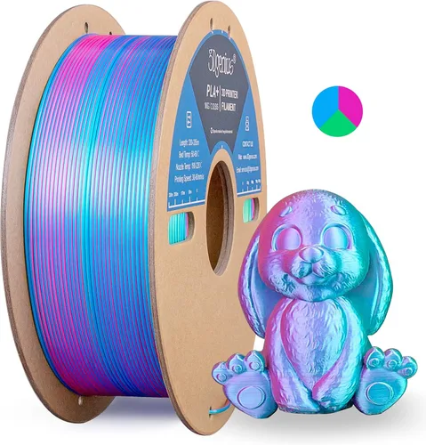Miniatura 51 de Filamento de seda PLA para impresora 3D Filamento de seda PLA de triple color 1.75mm Filamento para impresión 3D Compatible con la mayoría de Tri