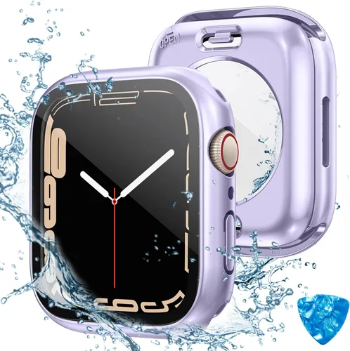 Miniatura 11 de Tensea - Funda protectora de pantalla impermeable para Apple Watch (2 en 1) para Apple Watch Serie SE 7, 5, 4, accesorios de 41 mm, iWatch protector