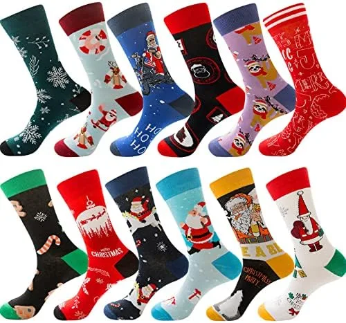 Miniatura 3 de NCDUANSAN Calcetines de Navidad kawaii otoño e invierno calcetines de hombre y mujer Santa calcetines de algodón (3pcs)