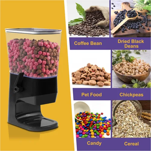 Miniatura 5 de Dispensador de cereales para encimera, 1 paquete, dispensador de alimentos secos, organizador de aperitivos, recipientes delgados de almacenamiento