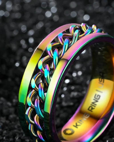Miniatura 31 de King Ring 8mm Spinner Ring – Fidget Ring for Men & Women – Designed in USA