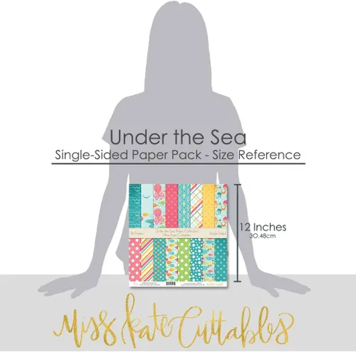Miniatura 3 de Paquete de papel de patrón – Under the Sea – Scrapbook Premium Specialty Paper de una cara de 12 x 12 pulgadas, colección incluye 16 hojas – por