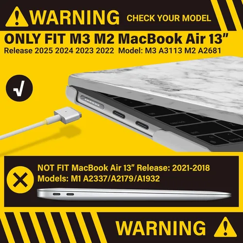Miniatura 22 de IBENZER Funda para MacBook Air de 13 pulgadas 2026 2025 2024 2023 2022 M4 A3240 M3 A3113 M2 A2681, funda rígida con cubierta de teclado ScreenFilm