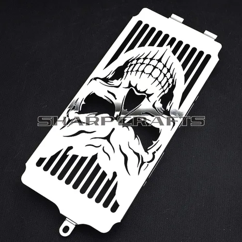 Miniatura 3 de Protección de Parrilla de Radiador de Cráneo para Honda Shadow ACE VT400 VT750 1997-2003 Spirit 750 VT750DC 2001-2007 Cromado