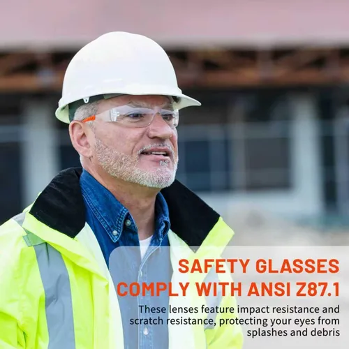 Miniatura 6 de Salfboy Anti Fog Wraparound Safety Glasses Bulk, ANSI Z87.1 Certified for Construction, Yard Work, Laboratories