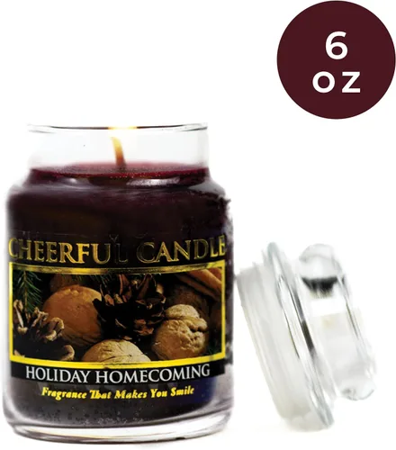 Miniatura 2 de A Cheerful Giver - Vela perfumada en tarro de vidrio para fiestas (6 onzas) con tapa y fragancia fiel a la vida, fabricada en Estados Unidos