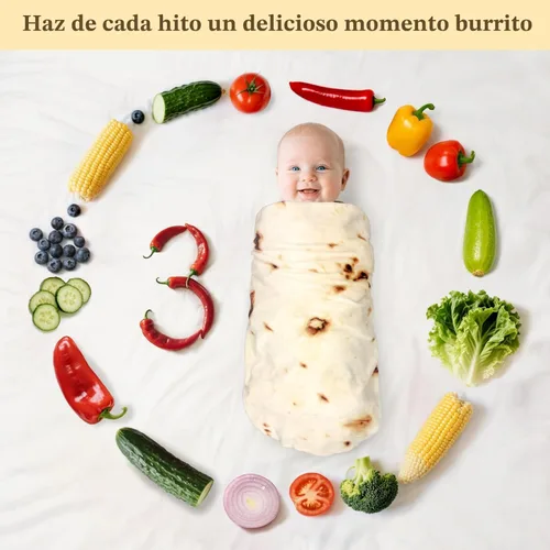 Miniatura 3 de mermaker - Manta de tortilla de burritos para envolver al bebé, para recién nacidos y niños pequeños, 285 GSM, manta de franela suave y envolvente