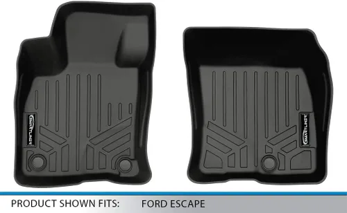 Miniatura 4 de Smartliner Juego de alfombrillas de primera fila para todo tipo de clima, compatibles con Ford Escape 2020-2025