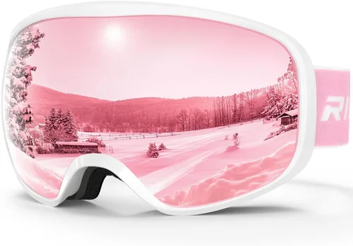 Miniatura 14 de Gafas de esquí de snowboard para hombres, mujeres, adultos, jóvenes, sobre gafas OTG/100% protección UV, antivaho/visión amplia