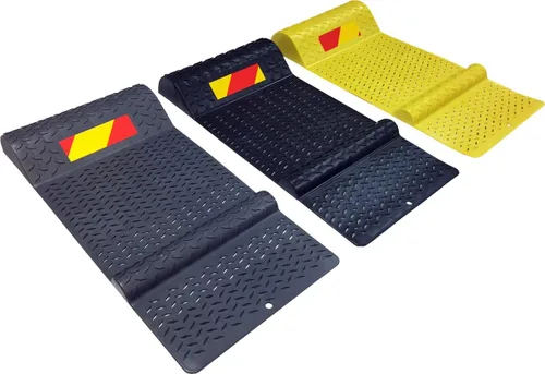 Miniatura 4 de Tapetes de plástico antideslizantes de guía para estacionar vehículos en garaje , Paquete de 2, Gris