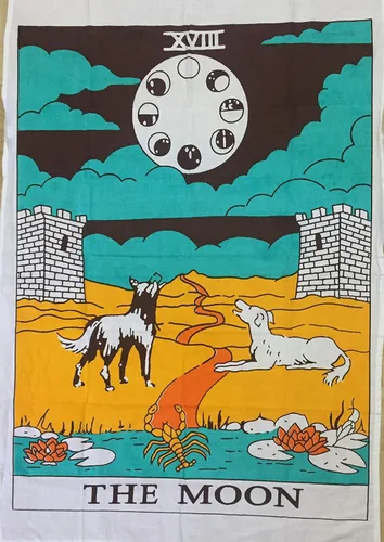 Miniatura 8 de Indian Consigners - Tapiz de cartas de tarot coloridas, pósteres pequeños de algodón, Europa medieval (100 CM x 75 CM) (Muerte)