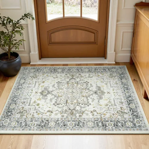 Miniatura 30 de Lofus 8x10 Alfombras de área para sala de estar, alfombra de área lavable, alfombras para dormitorio, cocina, alfombra vintage boho, alfombra suave