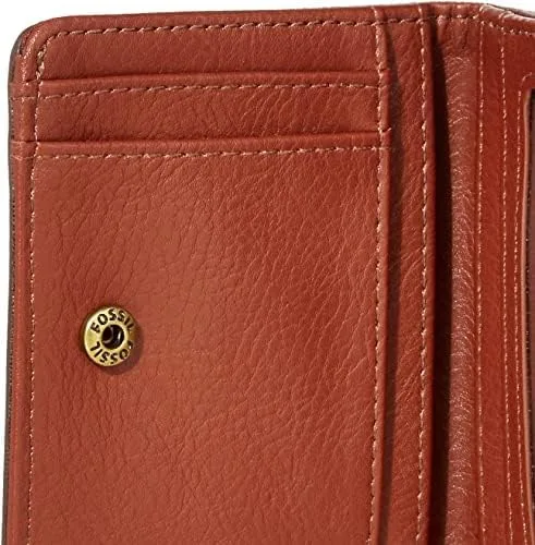 Miniatura 4 de Fossil Logan - Cartera plegable de cuero con bloqueo RFID para mujer