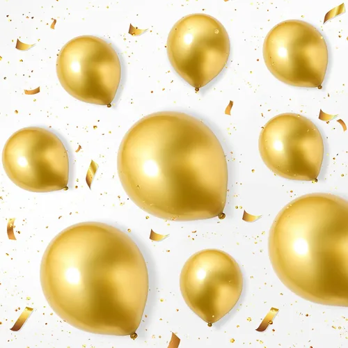 Miniatura 2 de KOMOREBI Globos dorados cromados de 12 pulgadas, 50 globos dorados metálicos, globos dorados brillantes, globos de látex metálicos cromados
