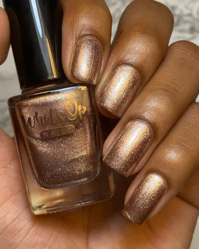 Miniatura 5 de Whats Up Nails - Esmalte de uñas de color cromado, barniz cromado de oro rosa, fabricado en Estados Unidos, 21 libre de crueldad, limpieza vegana