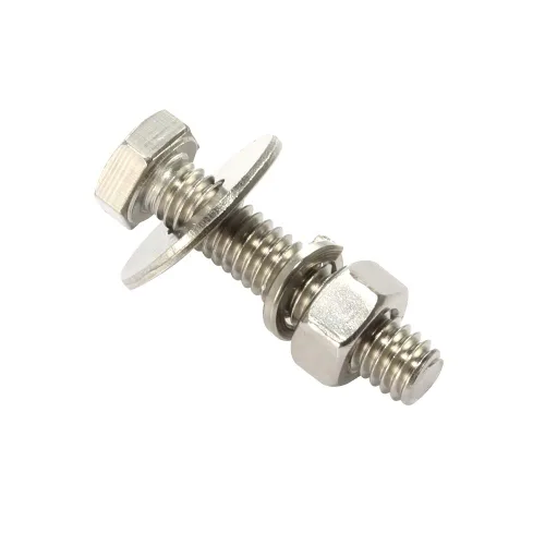 Miniatura 8 de Tornillos de cabeza hexagonal de 1/4-20 x 1/2 pulgadas con tuercas hexagonales y arandelas gruesas planas y de bloqueo, totalmente roscados, acero