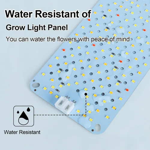 Miniatura 8 de FRGROW Paquete de 3 luces planas de cultivo para plantas de interior, inicio de semillas, vegetación, temporizador de 4/8/12/16/20H, luces