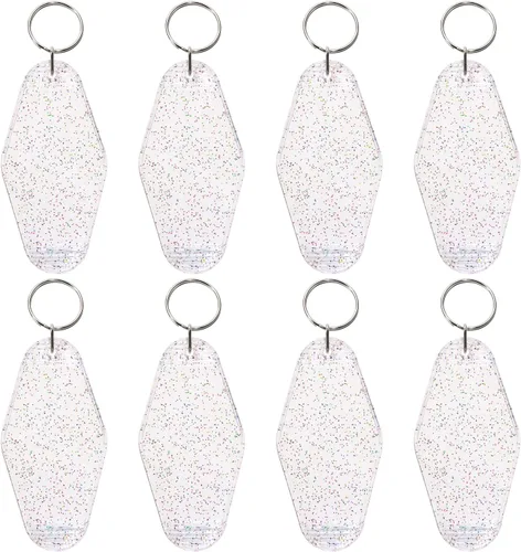 Miniatura 6 de Llavero de motel en blanco para llaves de hotel, soporte para bolsas, llaves de coche, impresión de vinilo de resina, grabado, manualidades, regalos