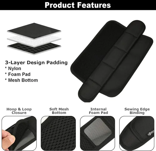 Miniatura 3 de Cosmos 2 almohadillas universales para correa de hombro, repuesto para laptop, mensajero, bolsa de viaje, guitarra, correa de hombro para asiento