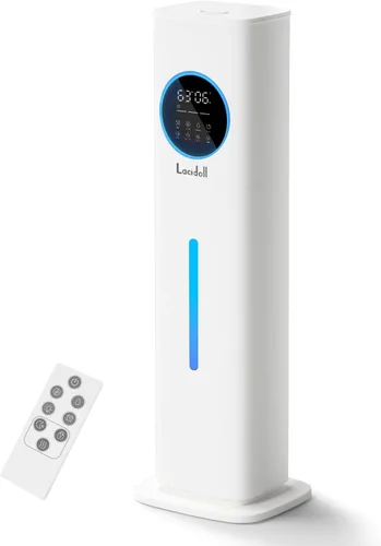 Humidificadores para dormitorio, humidificador de 2.1 galones/8L para habitación grande con difusor de aceites esenciales, luz nocturna, 2-Blanco