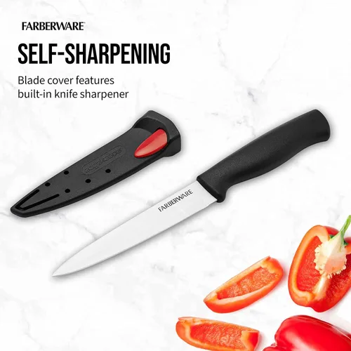 Miniatura 2 de Farberware 5158146 EdgeKeeper - Cuchillo utilitario, 4.5 pulgadas, color negro