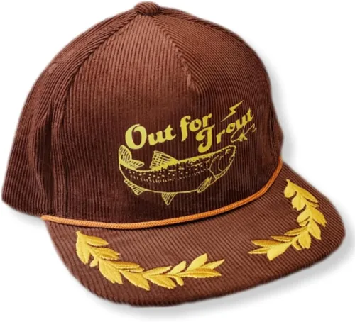 Miniatura 78 de ThatsRad Out for Trout Corduroy Snapback Sombrero Gorra Pesca con Mosca Pescador