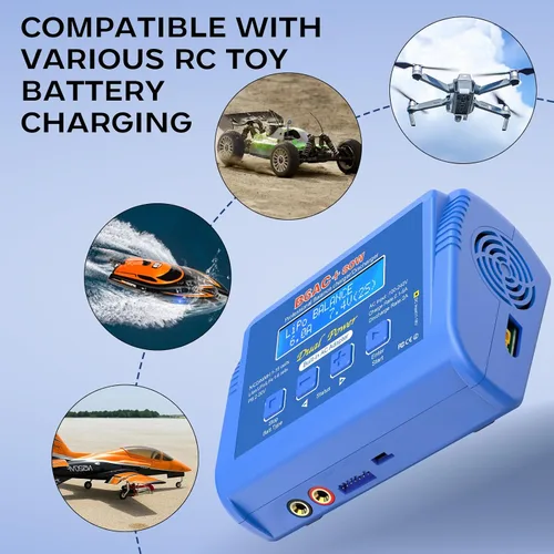 Miniatura 9 de Cargador de batería de equilibrio B6AC, B6 AC 80W Lipo cargador de equilibrio de batería 6A descargador, cargador de batería de coche RC