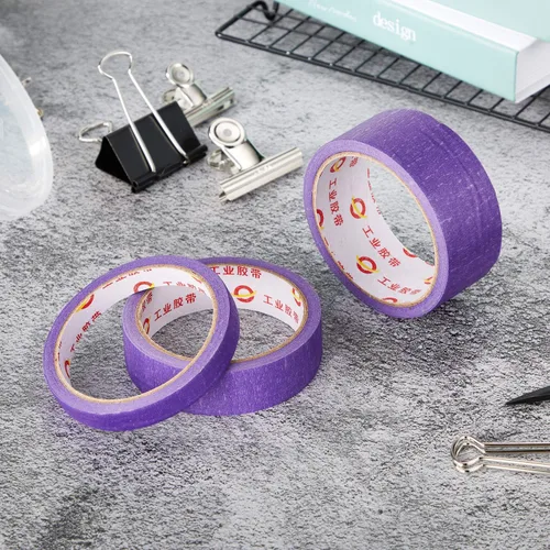Miniatura 2 de Outus 3 rollos de cinta de manualidades púrpura de 45 yardas, cinta adhesiva extraíble multiusos para decoración de etiquetado de arte, bricolaje