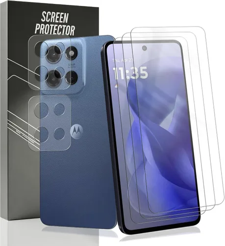 Miniatura 66 de Paquete de 3+2 protectores de pantalla de vidrio templado para teléfono (2a) / (2a) Plus con protector de lente de cámara, dureza 9H, película