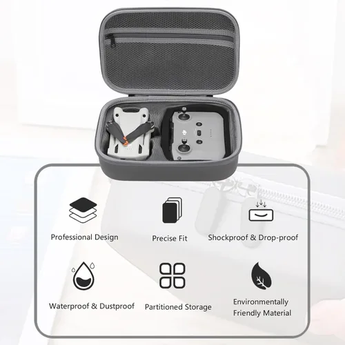Miniatura 5 de Bolsa de Almacenamiento para Mini 4 - Estuche para Drone Mini 4 Pro Carcasa Rígida Estuche de Viaje Compatible con Mini 4 Pro, DJI RC 2/DJI RC-N2