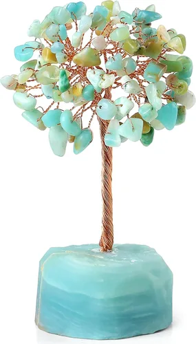 Miniatura 17 de QINJIEJIE Árbol de cristal de cuarzo rosa, cristales curativos, decoración de escritorio rosa, árbol de piedras preciosas naturales, base de alambre