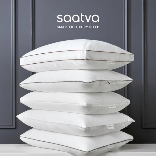 Miniatura 6 de Saatva Cloud - Almohada de espuma viscoelástica, almohada contorneadora y alta, relleno de espuma viscoelástica con gel triturado, perfecta
