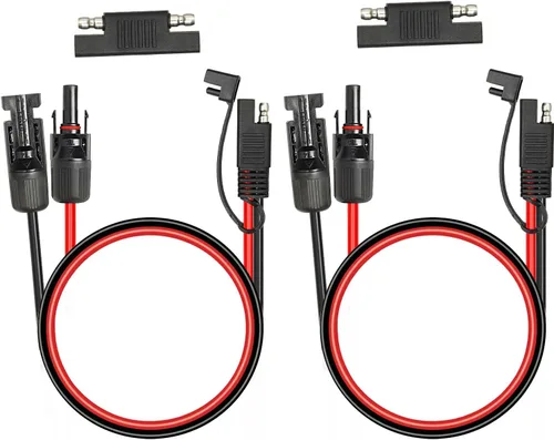 Miniatura 9 de 2 piezas de 1 pie de cable adaptador de panel solar a SAE - Cable de extensión de conector SAE 10AWG para kit de cargador de batería de panel solar