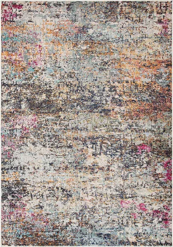 SAFAVIEH Colección Madison - Alfombra de acento 2'2" x 4', negro y dorado, diseño abstracto moderno, no desprende pelusa y fácil cuidado, ideal para