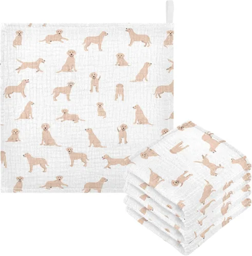 Miniatura 28 de Toallas de algodón para bebé, toallas de baño unisex para recién nacidos, toallitas naturales para piel delicada, 11.8 x 11.8 pulgadas, paquete de 5