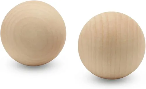 Bolas redondas de madera de 3-1/2 pulgadas para manualidades, bola de madera dura de abedul redonda sin terminar y lisa, y esfera de madera, por