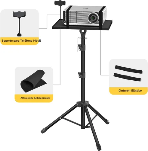 Miniatura 4 de Facilife Trípode para proyector, trípode para laptop, altura ajustable, de 22 a 47 pulgadas, soporte de trípode para proyector, trípode