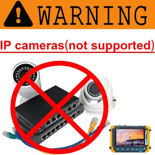 Miniatura 2 de AHD CCTV Monitor Cámara Probador IV8W 5 pulgadas 4-en-1 8MP AHD TVI 8MP CVI CVBS 1080P Coaxial HD Testerr Soporte RS485 PTZ Controlador/UTP Cable