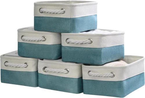 Miniatura 19 de TheWarmHome Contenedores de almacenamiento para estantes, tamaño mediano, 3 unidades, 13.8 pulgadas de largo x 9.8 pulgadas de ancho x 6.7 pulgadas