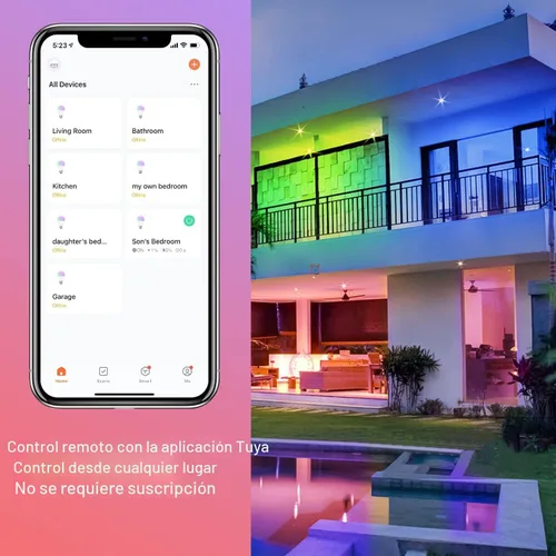 Miniatura 3 de DAYBETTER Bombillas inteligentes, bombilla Alexa, bombillas WiFi, bombilla RGBCW que cambia de color A19 9W 800LM, bombillas inteligentes que