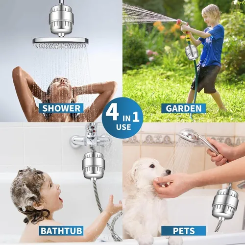 Miniatura 6 de Cartucho de repuesto de filtro de ducha de 20 etapas, filtro de agua de ducha universal ZGMEH para purificador de agua dura, elimina cloro, metales