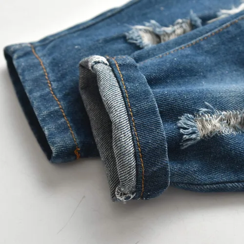Miniatura 9 de Derouetkia Conjunto de ropa para niñas pequeñas con volantes florales y pantalones de mezclilla rasgados