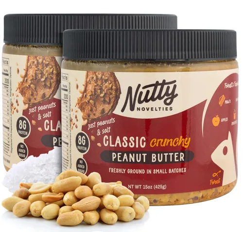 Miniatura 10 de Nutty Novelties Mantequilla de maní, alta en proteínas, baja en azúcar, mantequilla de maní saludable, mantequilla de maní completamente natural